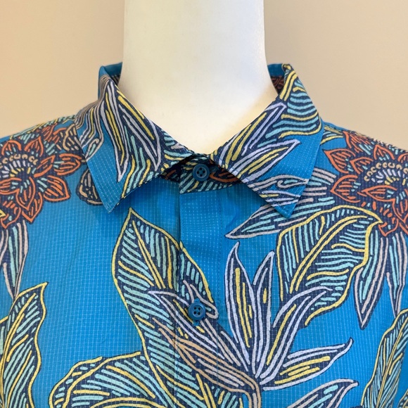 Tommy Bahama Island Zone  Bahama Coast Neon Gardens , Blue Canal Size XL - Picture 2 of 12
